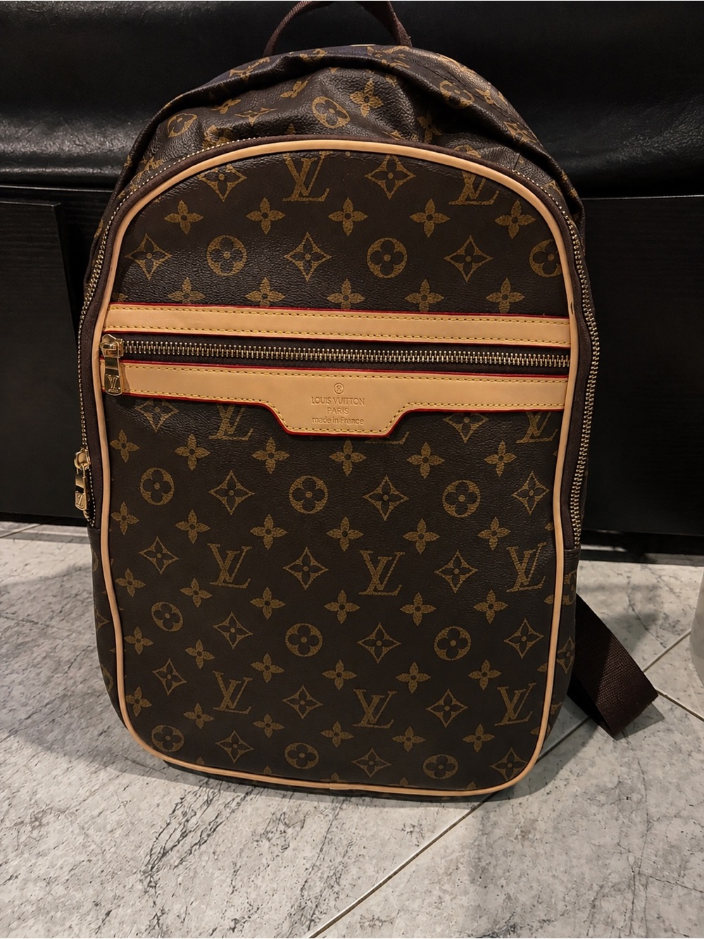 Brown/Beige Louis Vuitton Men's Monogram Backpack